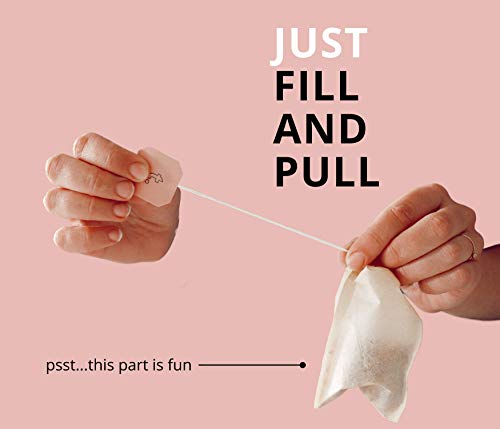 Tea Buddies Loose Tea Filter Bags, All Natural, Disposable Tea Infuser With Drawstring - Fill Your Own Empty Tea Bags, Single Cup Capacity [Bonus] - Free Recipes! #TOP2