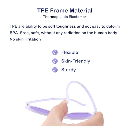 image for COCOSAND Flexible Polarized Baby Sunglasses with Strap UV Protection f