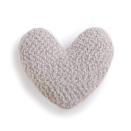 Demdaco Taupe Grey Heart Shaped 10 X 11 Inch Plush Polyester Decorative Throw Giving Pillow #TOP1