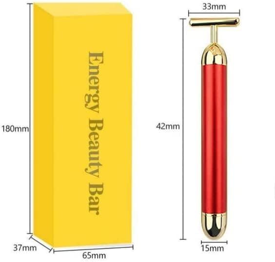 Miniatura 2 de Rodillo eléctrico de masaje facial antienvejecimiento vibrador oro de 24 quilates barra de belleza energética tracción apretada reafirmante para el
