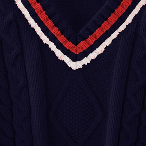 Knitted Vests for Boys Girls V Neck Sweater Vest Sleeveless Crop Tops Pullover Knitwear for Teen Kids School Uniform Clothes4