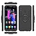 Phone Case for Huawei Honor 8X with Tempered Glass Screen Protector Cover and Magnetic Ring Holder Stand Kickstand Slim Hard Cell Accessories Huwai Honor8X Hawaii Men Boys Women Girls Cases Black