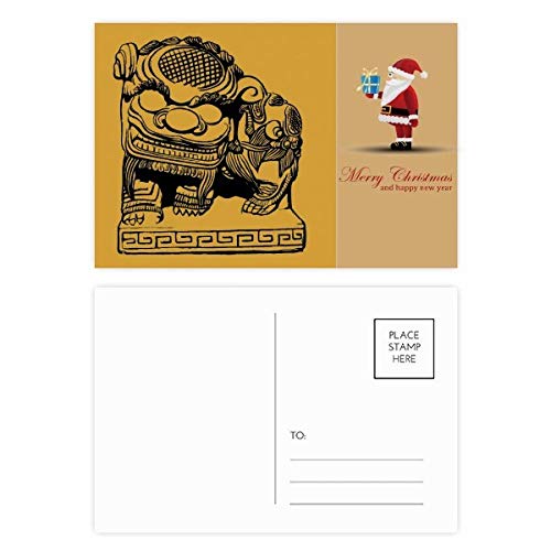 Cartes postales lion chinois lot de 20 à offrir pour les fêtes et les collectionneurs