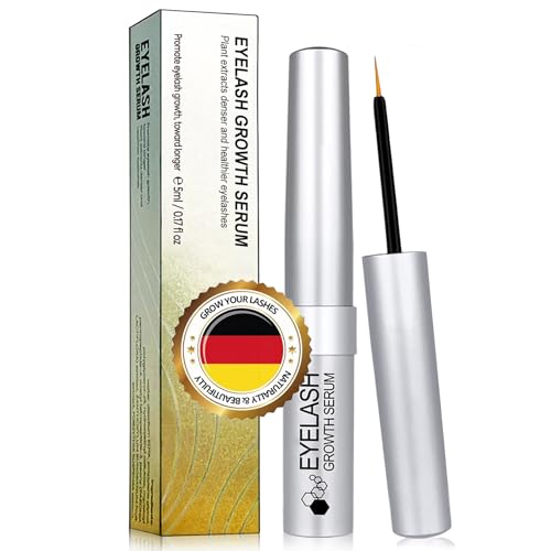 5ml Serum para Pestañas, SéRum Crece PestañAs, Suero Profesional de Crecimiento de Pestañas, Potente para el Alargamiento y Engrosamiento de Pestañas y Cejas, Hombres y Mujeres Adecuados