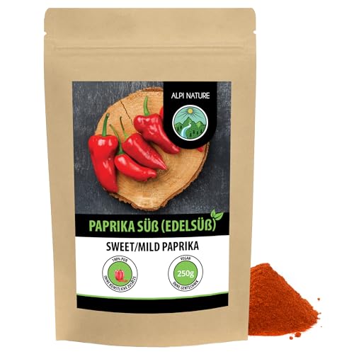 Alpi Nature Paprika edelsüß 250g, Paprikapulver edelsüß, Paprika Pulver zum Kochen