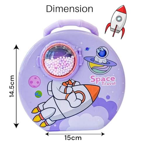 Image of TERA 13 Coin Bank for Boys, Space Theme Piggy Bank, Saving Money Bank for Kids (1 pcs) Birthday Return Gifts Coin Storage Box for Bo-ys, Gift Money Bank for Girls & Boys Lock & Key