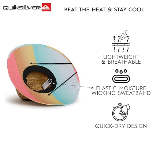 Image of Quiksilver Men's Wide Brim Outdoor Lifeguard Straw Sun Hat