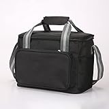 Lunchpaket, Isolierte Lunchbox, Auslaufsichere Tragetasche Oxford Stoff Wasserdichte Thermo Lunch Organizer Tasche Mit Griff Und Schultergurten Für Picknick Büro Arbeit Schule,Rot