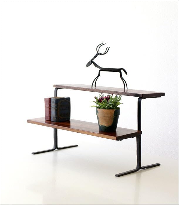 レトロアンティーク2段ひな壇ラック【貴重】