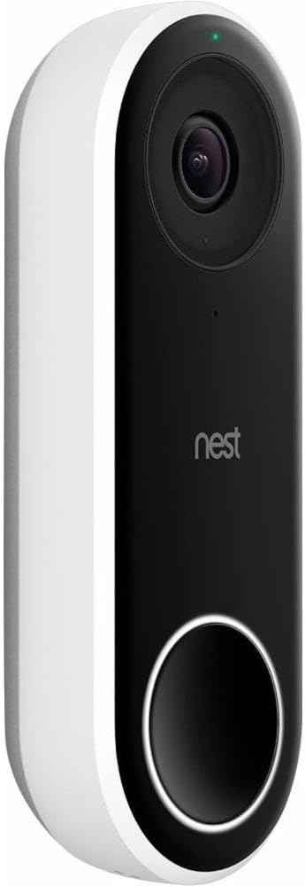 Google Nest NC5100GB Hello Video DOORBELL, Black, 1 Count (Pack of 1)