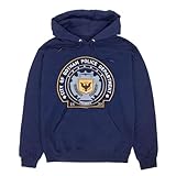 LOGOVISION Batman GCPD Badge Logo Hoodie (US, Alpha, X-Large, Regular, Regular, Blue)