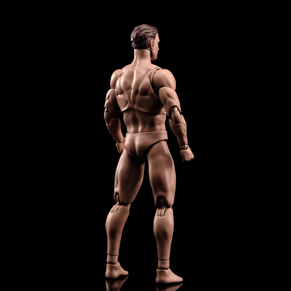 1:12 Scale Muscle Male Action Figure 6 Inches Europe Skin Flexible Male Figure Body Doll with Head Sculpt