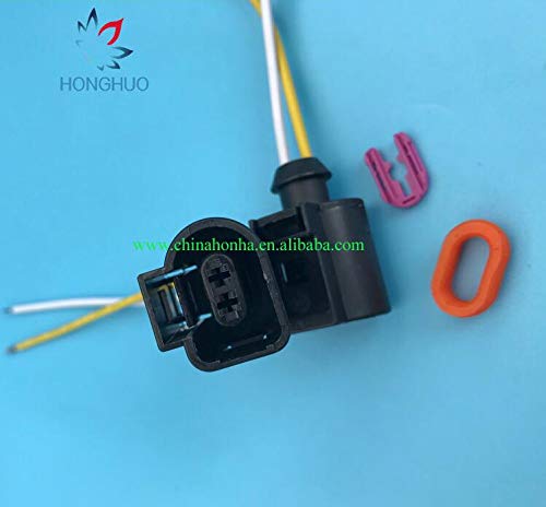 20sets 2pin Bleed Valve Plug Natural Gas Ignition Coil Connector Electrical Harness1J0 973 702 1J0973702 - (Color Name: Black)