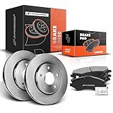 A-Premium 11.88 in(301.8mm) Front Vented Disc Brake Rotors + Ceramic Pads Kit Compatible with Chrysler, Dodge, Ram & Volkswagen Models - Town & Country/Grand Caravan 08-16, Journey 09-13, Routan, C/V