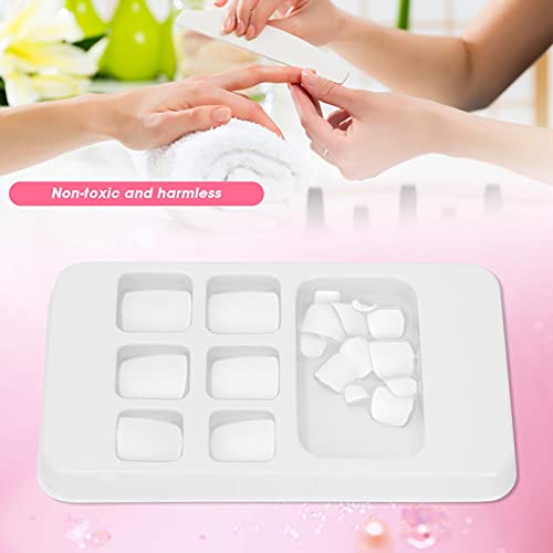 24 peças unhas postiças de cor sólida, unhas dos pés falsas quadradas curtas pontas de unhas artific