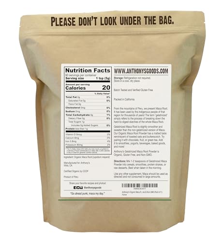 Anthony's Organic Maca Root Powder