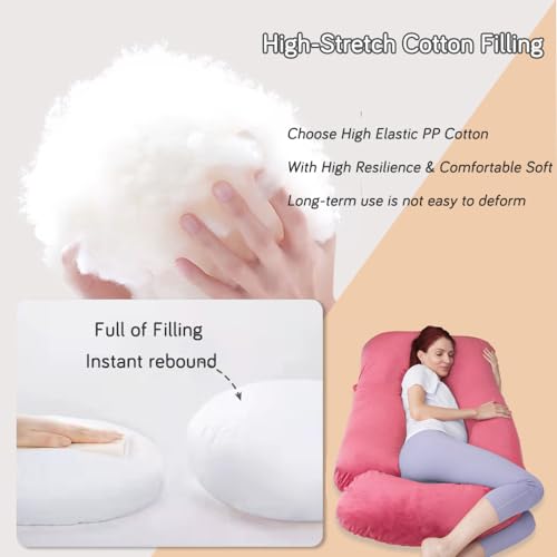 Image of 60 Inch Pregnancy Pillow for Sleeping (RED)
