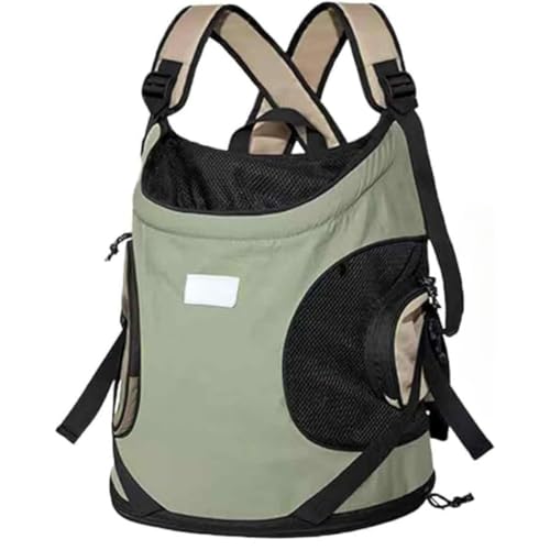 Tufduzo ペット用 キャリーバッグ 犬用 だっこひも リュック型 猫 抱っこ紐 おんぶひも 抱っこバッグ ペットスリング 小型犬 リュック ショルダー 肩掛け 底板 長さ調節可能 飛び出し防止 お出かけ 軽量 人間工学 持ち運び便利 ポケット付き (