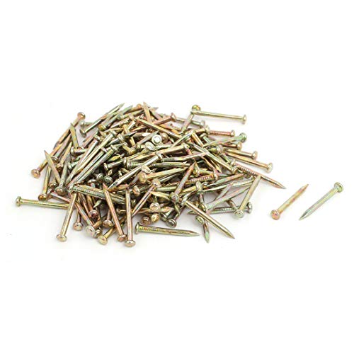 Aexit 25mm Length fastener Fiber Concrete Cement Wall Zinc Alloy Point Tip Wire Nails 300pcs Model:91as328qo683