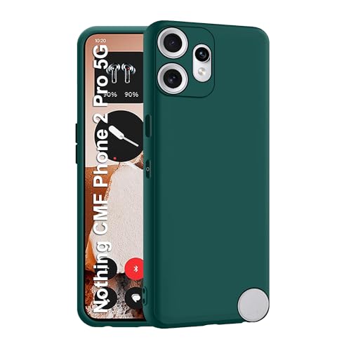 Image of CEDO Back Cover for Nothing CMF Phone 2 Pro (5G) | Camera Bump Protection & Inner Velvet Fabric Lining | Ultra Slim Matte Soft Rubberised Case Cover (Green)