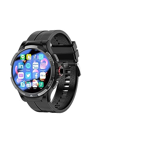 BEYSG Smartwatches Smart Horloge Heren Upgrade Chip 1,4 inch scherm Android 9 GPS Telescopische 120 ° Rotary Camera 4G+128G Smartwatch (kleur: stalen powerbank, Maat: 128G)