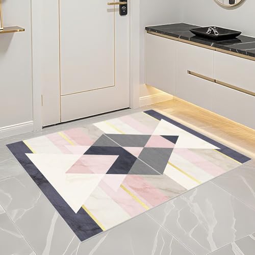 Tapis géométrique anti-dérapant pour éviter les chutes au salon - 7