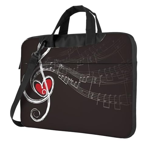 Sac d'ordinateur portable en Oxford 600D antichoc imprimé musique pour le quotidien