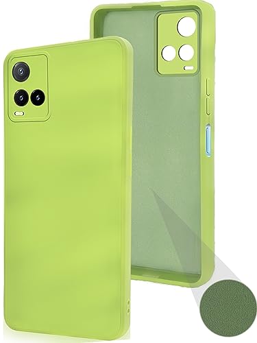 Image of Jkobi Back Cover Case for Vivo Y21 2021 (Matte Finish Silicone with Inside Fiber Cloth |Light Green)