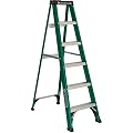Louisville Ladder FS4006 Fiberglass Standard Step Ladder, 6 Feet, Green