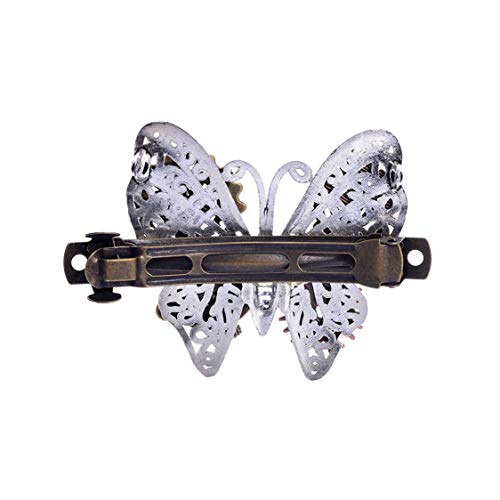 Idiytip Jewelry Steampunk Gear Alloy Butterfly Spring Clip Hair Clip Metal Alloy Hair Accessories #TOP2