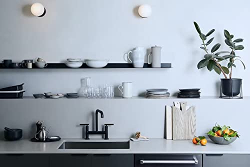 Floating Shelf Wall Mounted (11 Inch X 24 Inch) Heavy Duty Industrial Modern Steel, White #TOP2