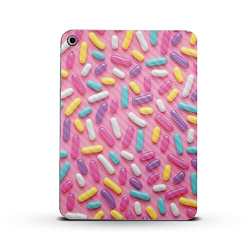 Image of MightySkins Carbon Fiber Skin Compatible with Apple iPad 10.9 inch 10th Gen (2022) Full Wrap Kit - Sprinkles | Protective, Durable Textured Carbon Fiber Finish | Easy to Apply | Made in The USA