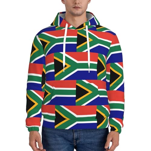 Sweat à capuche pour homme EdWal imprimé drapeau sud-africain en polyester