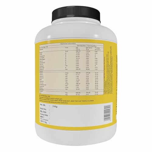 Image of Endura Mass Weight Gainer 3000 g Banana Flavour | Unique blend of 3 sources of protein, carbs, vitamins & essential minerals | Ideal for Children above 10 years, men, women & athletes.