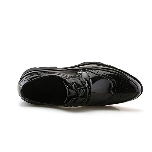 Men's Carving Brogue Oxfords for Men Low Top Lace-up Formal Work Derby Shoes Synthesis Leather Wingtip Edge Rubber Strong Outsole3