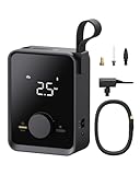 HOTO Tire Inflator Portable, Electric Air Pump Pro for Car Tires with Digital Pressure Gauge 120PSI, Cordless Tire Pump with 12V Motor, 7500mAH Battery, Air Compressor for Car, Motorcycle, Bike, Ball