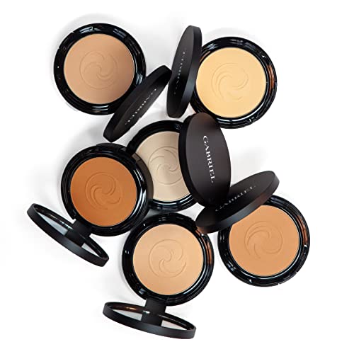 Gabriel Cosmetics Dual Powder Foundation (Medium Beige - Medium To Tan/Warm Undertones), Natural Pressed Mineral Powder, Paraben Free, Vegan, Gluten-Free, Cruelty-Free, Non Gmo, Enhanced With Sea Fennel, Full Coverage, .32 Oz. #TOP2