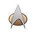 FAMETEK Star Trek The Next Generation Chirping Communicator Badge, TNG ComBadge NON BLUETOOTH Version, Star Trek Memorabilia, Gifts and Collectibles