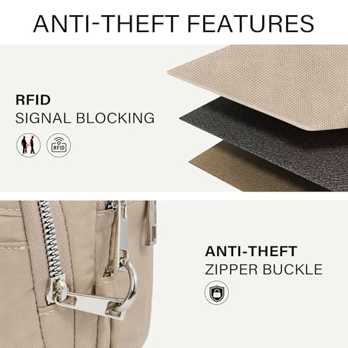Image of CLUCI Anti Theft Crossbody Bags for Women Travel Small Crossbody Bag Purses for Women RFID Nylon Belt Bag