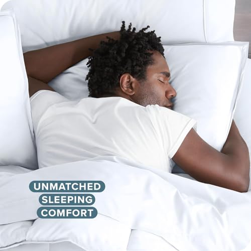 Image of Viewstar Premium Cotton Duvet Cover, Single Size 60x90 Inches, 300 Thread Count, Ultra-Soft, Wrinkle-Free, Cotton-Quilt /Comforter Zipper Cover (White)