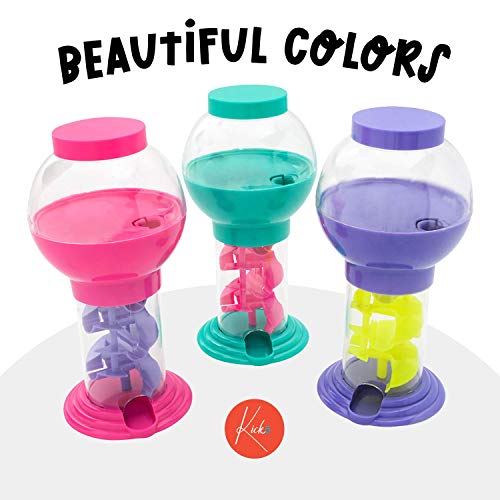 Kicko Twirling Gumball Machines - 1 Pack - 9.75 Inch - Galaxy Candy Dispenser - For Birthdays, Kiddie Parties, Novelties, Kitchen Buffet, Party Favors And Supplies #TOP3