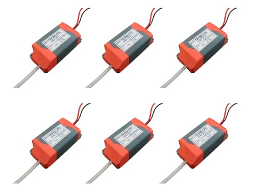 Image of TECHNOBEAM 12W Driver BIS Certified Isolated Driver 36V 300 mA With Red & Black Wire at Output for COB, Splot, Garden and Panel Light (Pack of 6)
