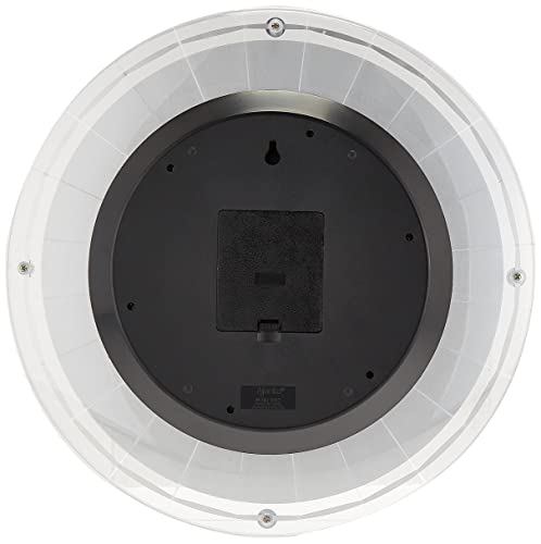 Image of Ajanta Luxury White Wall Clock 1917-13.6 Inch - Elegant Silent Sweep Quiet Mechanism - Modern Minimalist Home Decor