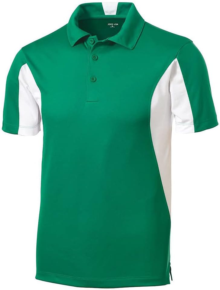 Joe's Men's Moisture Wicking Side Blocked Micropique Polos - Regular, Big & Tall Sizes