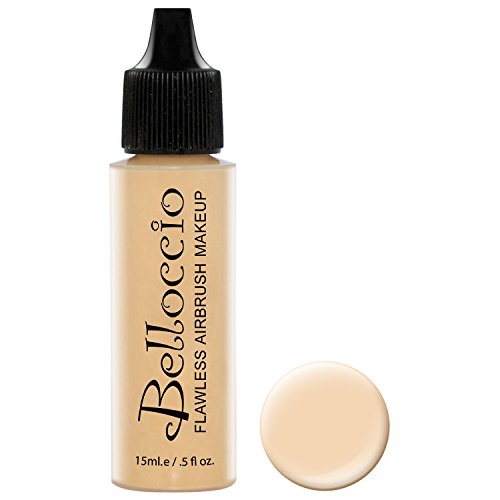 Belloccio's Professional Cosmetic Airbrush Makeup Foundation 1/2oz Bottle: Buff- Light with Golden Undertones