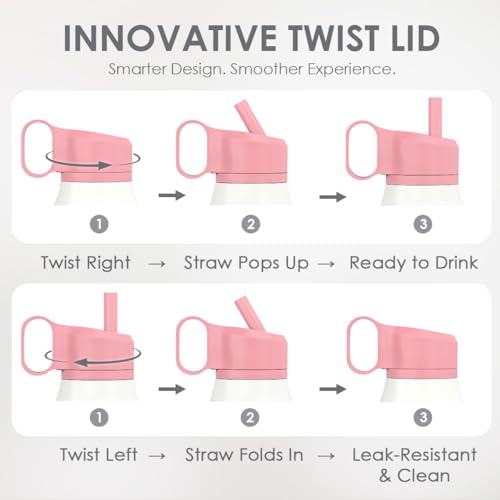 Image of Cowgirl Water Bottle with Twist Lid Insulated Stainless Steel 20oz, Travel Water Bottles for Sports & Gym, Gift for Women Girfriend Birthday Christmas