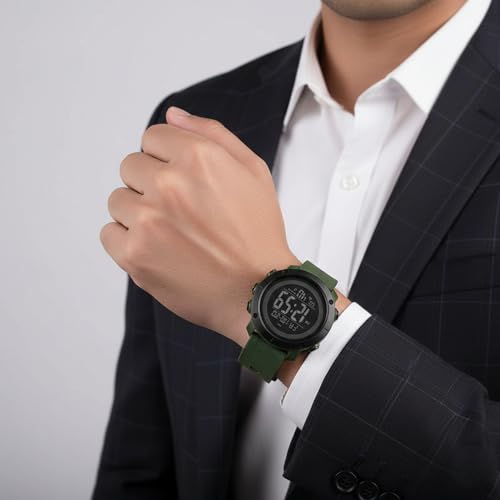 SKMEI Men's Digital Sports Watch 50m Waterproof LED Military Multifunction Smart Watch Stopwatch Countdown Auto Date Alarm
