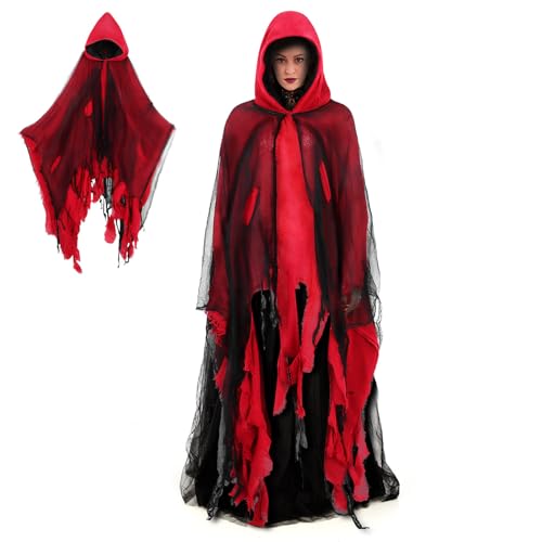 Cape faucheuse Halloween adulte en tissu mesh Healeved pour cosplay