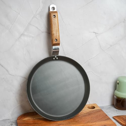 64% Off – Femora Flat Tawa, Wooden Handle, 25 Cm At Rs.235