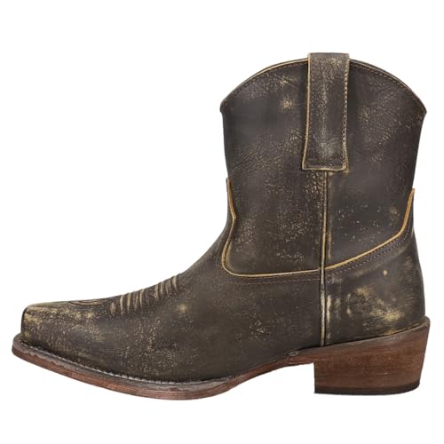 Image of ROPER Womens Dusty Distressed Snip Toe Casual Boots Ankle Low Heel 1-2 inch